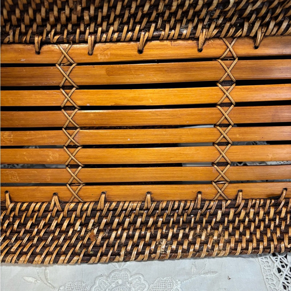 Woven Bamboo Serving Tray - Brown - Picture 2 of 7